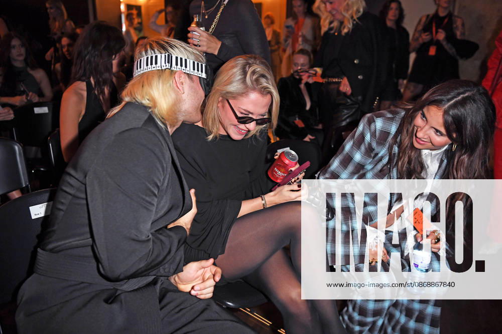 Ski Aggu August Jean Diederich, Valentina Pahde, and Chryssanthi Kavazi at the ABOUT YOU OPERA FASHION SHOW at the Admiralspalast in Berlin on October 7, 2026