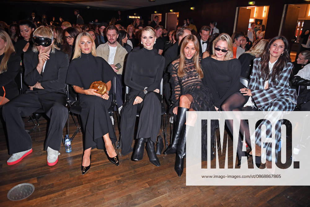 Ski Aggu August Jean Diederich, Caro Daur, Lena Gercke, Annemarie Carpendale, Valentina Pahde, and Chryssanthi Kavazi at the ABOUT YOU OPERA FASHION SHOW at the Admiralspalast in Berlin on October 7, 2026