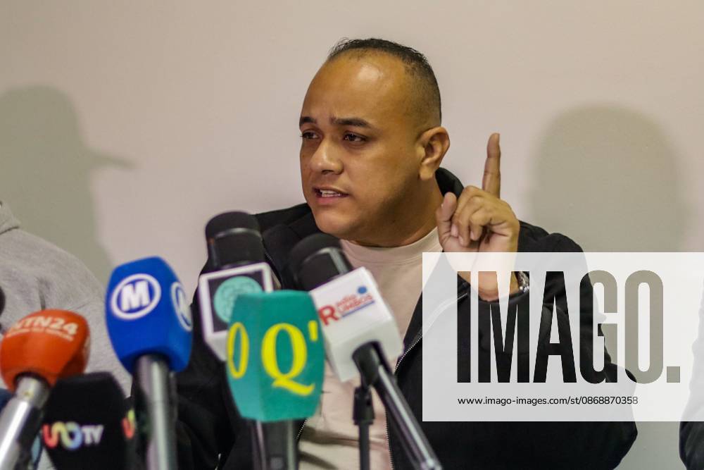 Caracas, Venezuela (Bolivarian Republic of: CARACAS, VENEZUELA, OCTOBER 7, 2026: Former political prisoner Kelvin Galvan attends a press conference in Caracas as a group of former detainees and their lawyers announce plans to pursue administrative and legal action against the Venezuelan state over alleged human rights violations during their detention at the Bolivarian National Police headquarters in Boleita. Lawyer Moises Gutierrez said the former detainees allege arbitrary detention, psychological abuse and the confiscation of money and personal property. The group said it would seek compensation through available legal and constitutional channels. Caracas Venezuela (Bolivarian Republic of - ZUMAq101 20261007_zna_q101_390