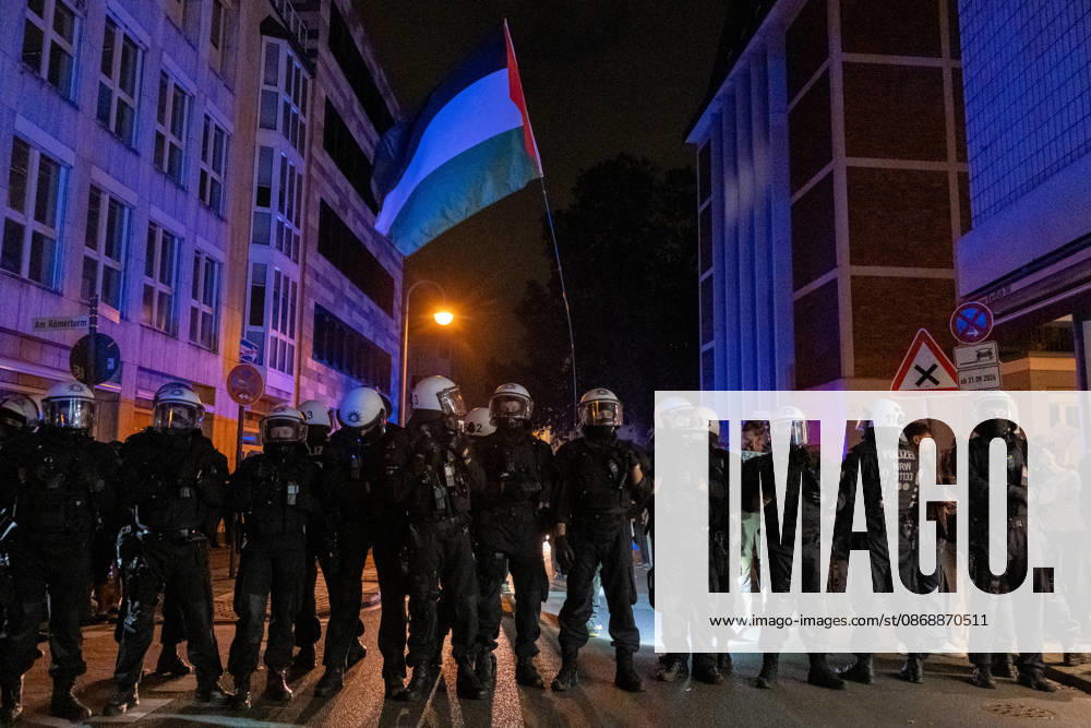 Multiple hundreds of people took part in a demonstration in Cologne marking the third anniversary of October 7, 2023, protesting IsraelÃ¢â‚¬â ¢s military campaign and genocidal intervention in Gaza. A smaller counter-protest took place without reported confrontations between the two groups...Police intervened and stopped the demonstration multiple times before protesters were held inside a police cage for approximately two hours. Officers later opened a corridor and allowed them to leave in small groups. During the dispersal, police arrested around 10 protesters, who were later released from custody. Cologne Germany - ZUMAm356 20261007_zip_m356_005
