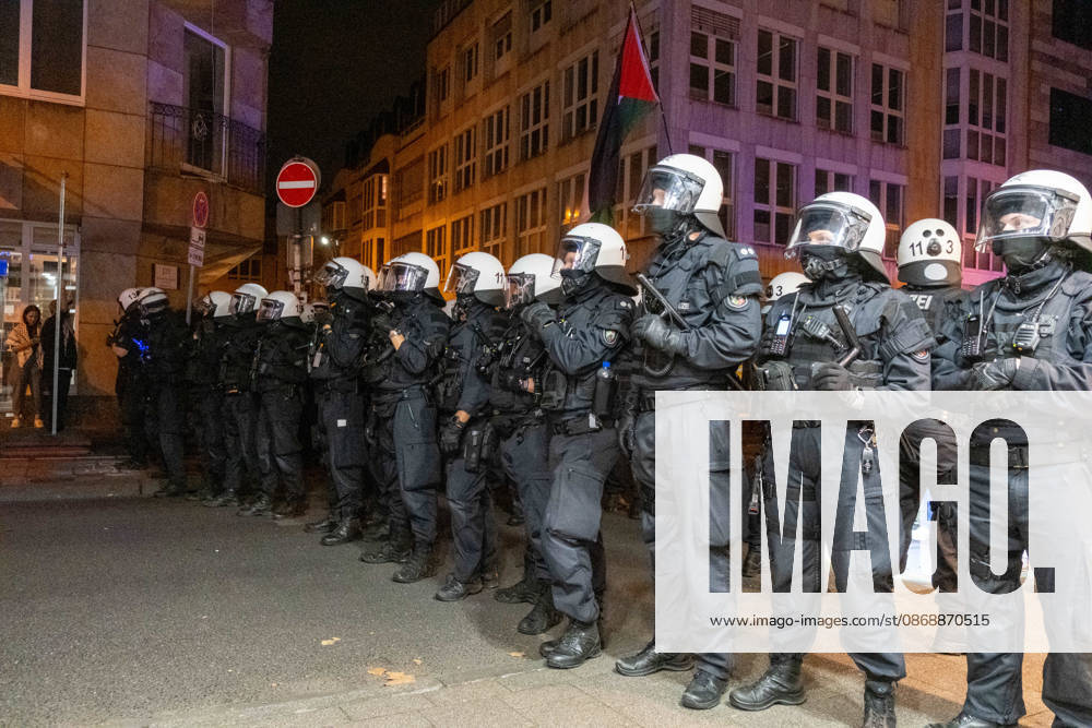 Multiple hundreds of people took part in a demonstration in Cologne marking the third anniversary of October 7, 2023, protesting IsraelÃ¢â‚¬â ¢s military campaign and genocidal intervention in Gaza. A smaller counter-protest took place without reported confrontations between the two groups...Police intervened and stopped the demonstration multiple times before protesters were held inside a police cage for approximately two hours. Officers later opened a corridor and allowed them to leave in small groups. During the dispersal, police arrested around 10 protesters, who were later released from custody. Cologne Germany - ZUMAm356 20261007_zip_m356_009