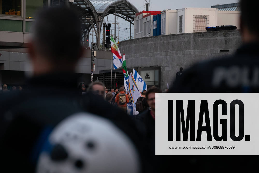Multiple hundreds of people took part in a demonstration in Cologne marking the third anniversary of October 7, 2023, protesting IsraelÃ¢â‚¬â ¢s military campaign and genocidal intervention in Gaza. A smaller counter-protest took place without reported confrontations between the two groups...Police intervened and stopped the demonstration multiple times before protesters were held inside a police cage for approximately two hours. Officers later opened a corridor and allowed them to leave in small groups. During the dispersal, police arrested around 10 protesters, who were later released from custody. Cologne Germany - ZUMAm356 20261007_zip_m356_003