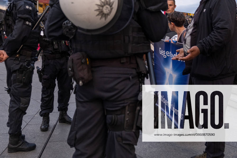 Multiple hundreds of people took part in a demonstration in Cologne marking the third anniversary of October 7, 2023, protesting IsraelÃ¢â‚¬â ¢s military campaign and genocidal intervention in Gaza. A smaller counter-protest took place without reported confrontations between the two groups...Police intervened and stopped the demonstration multiple times before protesters were held inside a police cage for approximately two hours. Officers later opened a corridor and allowed them to leave in small groups. During the dispersal, police arrested around 10 protesters, who were later released from custody. Cologne Germany - ZUMAm356 20261007_zip_m356_004