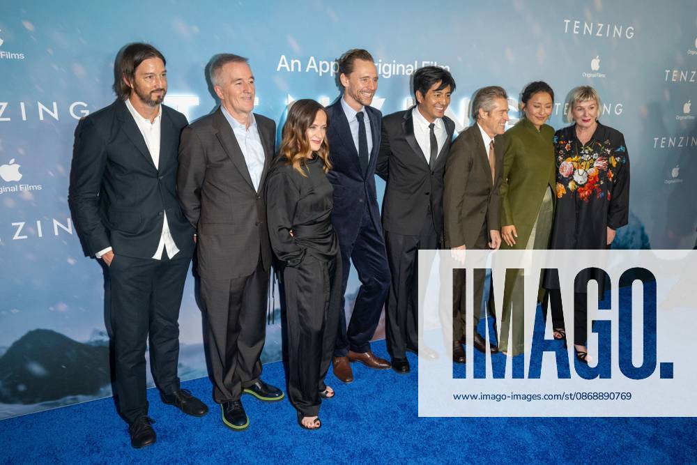 (L-R) Stefan Duscio, Luke Davies, Jennifer Peedom, Tom Hiddleston, Genden Phuntsok, Willem Dafoe, Thinley Lhamo and Liz Watts attend.Apple Original Films Tenzing New York Premiere at DGA Theater on October 07, 2026 in New York City. New York United States - ZUMAs197 20261007_aaa_s197_458