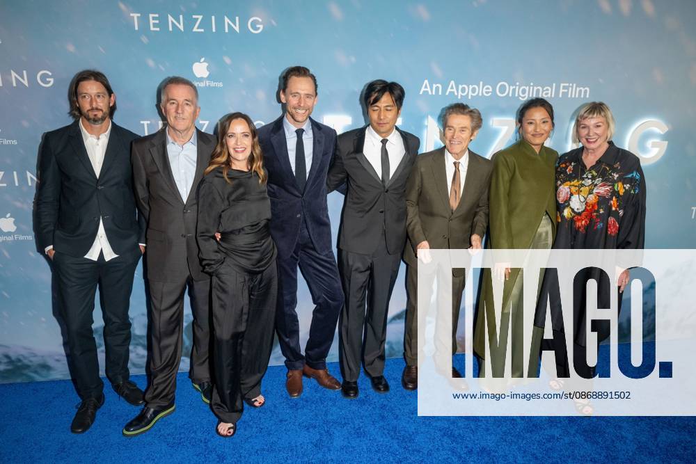 (L-R) Stefan Duscio, Luke Davies, Jennifer Peedom, Tom Hiddleston, Genden Phuntsok, Willem Dafoe, Thinley Lhamo and Liz Watts attend.Apple Original Films Tenzing New York Premiere at DGA Theater on October 07, 2026 in New York City. New York United States - ZUMAs197 20261007_aaa_s197_461