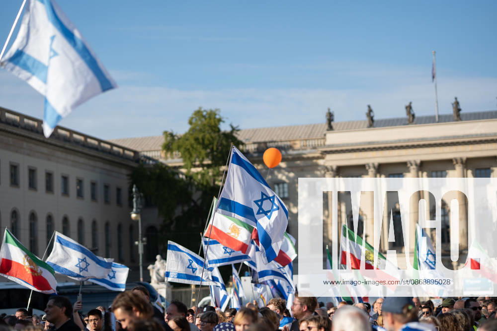 Memorial ceremony at Bebelplatz in Berlin-Mitte, the heart of the German capital. Event marking the 3rd anniversary of the Hamas terrorist attack in Israel on October 7. Never forget. Never remain silent. Berlin, Berlin, Germany, Bebelplatz