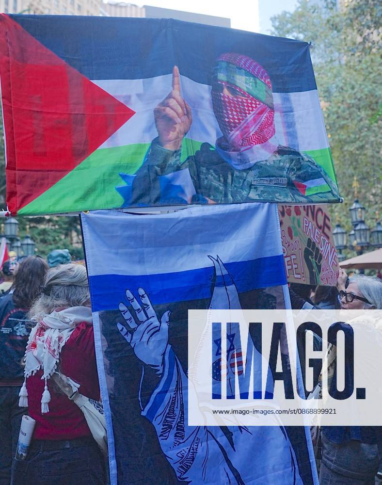 Pro-Palestinians rally outside City Hall NEW YORK, UNITED STATES - OCTOBER 07: Pro-Palestinian Americans rally outside City Hall and march to Union Square in New York, United States, on October 7, 2026, marking the anniversary of the October 7 attacks on Gaza. Selcuk Acar Anadolu New York United States. Editorial use only. Please get in touch for any other usage.