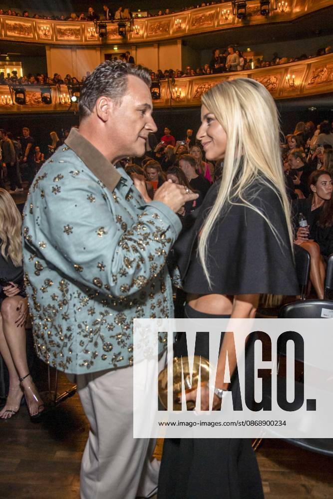 ABB ABOUTYOU Guido Maria Kretschmer and Caroline Daur attend the ABOUT YOU Opera Fashion Show at the Admiralspalast on October 7, 2026, in Berlin, Germany