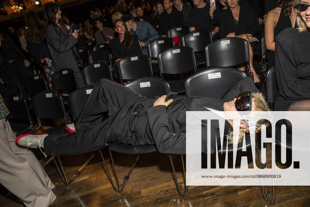 ABB ABOUTYOU Ski Aggu is seated in the audience at the ABOUT YOU Opera Fashion Show at the Admiralspalast on October 7, 2026, in Berlin, Germany