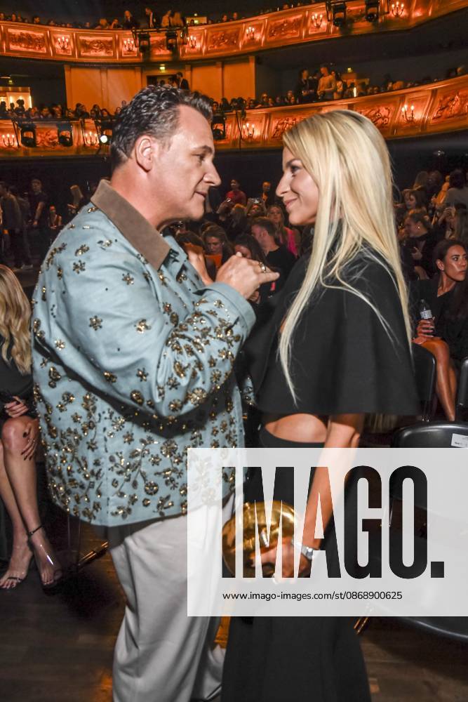 ABB ABOUTYOU Guido Maria Kretschmer and Caroline Daur attend the ABOUT YOU Opera Fashion Show at the Admiralspalast on October 7, 2026, in Berlin, Germany