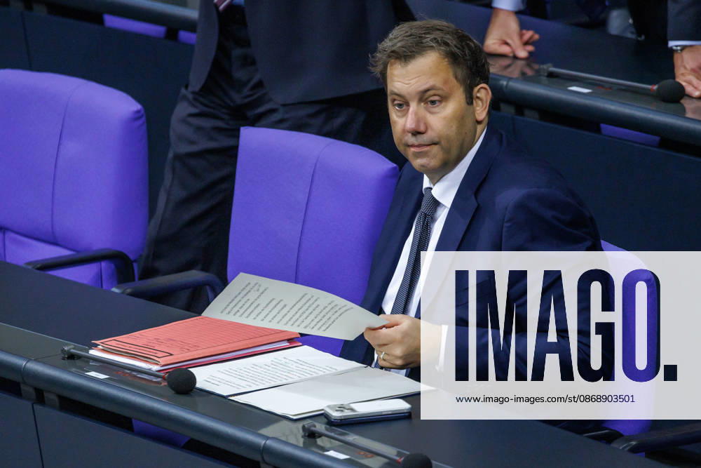 Lars Klingbeil (SPD), Federal Minister of Finance, in the German Bundestag on October 8, 2026, in Berlin, Berlin, Germany, Bundestag