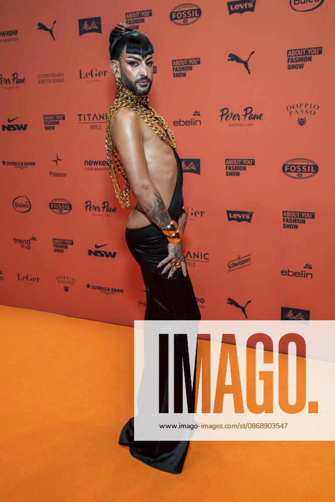 ABB ABOUTYOU Raj Rouge as a guest on the orange carpet at the ABOUT YOU Opera Fashion Show at the Admiralspalast on October 7, 2026, in Berlin, Germany