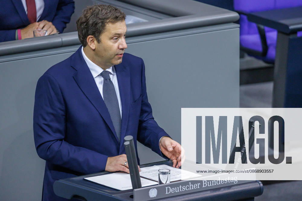 Lars Klingbeil (SPD), Federal Minister of Finance, in the German Bundestag on October 8, 2026, in Berlin, Berlin, Germany, Bundestag