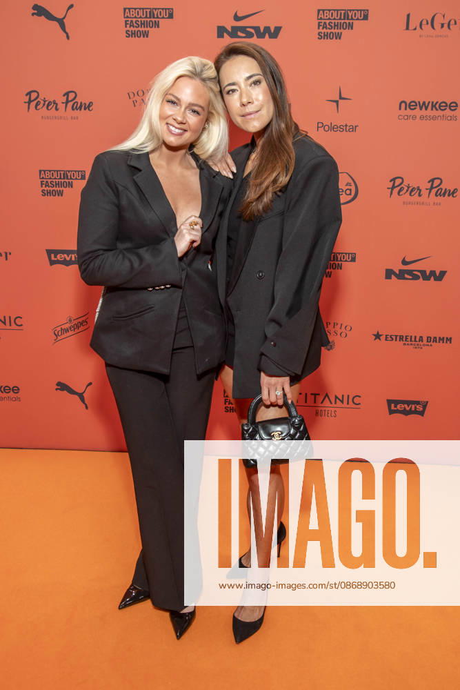 ABB ABOUTYOU Joe Wuensche and Angela Gessmann as guests on the orange carpet at the ABOUT YOU Opera Fashion Show at the Admiralspalast on October 7, 2026, in Berlin, Germany