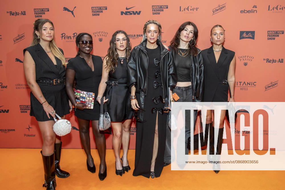 ABB ABOUTYOU Samira Williams, Marina Hoermanseder, and Victoria Velvet as guests on the Orange Carpet at the ABOUT YOU Opera Fashion Show at the Admiralspalast on October 7, 2026, in Berlin, Germany