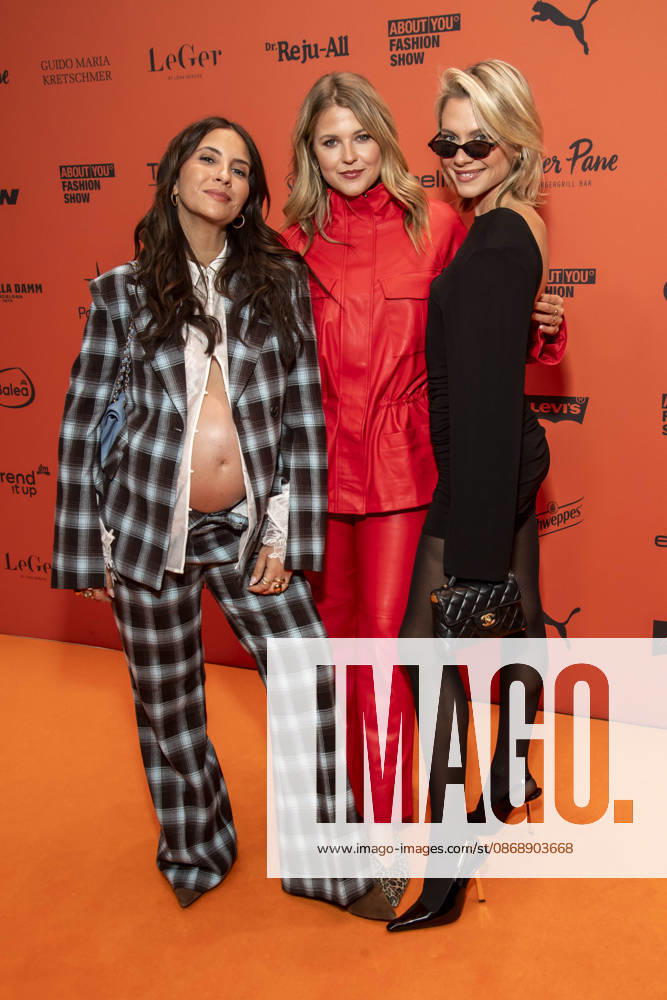 ABB ABOUTYOU Bianca Nawrath, Josefin Bressel, and Cheyenne Pahde as guests on the orange carpet at the ABOUT YOU Opera Fashion Show at the Admiralspalast on October 7, 2026, in Berlin, Germany