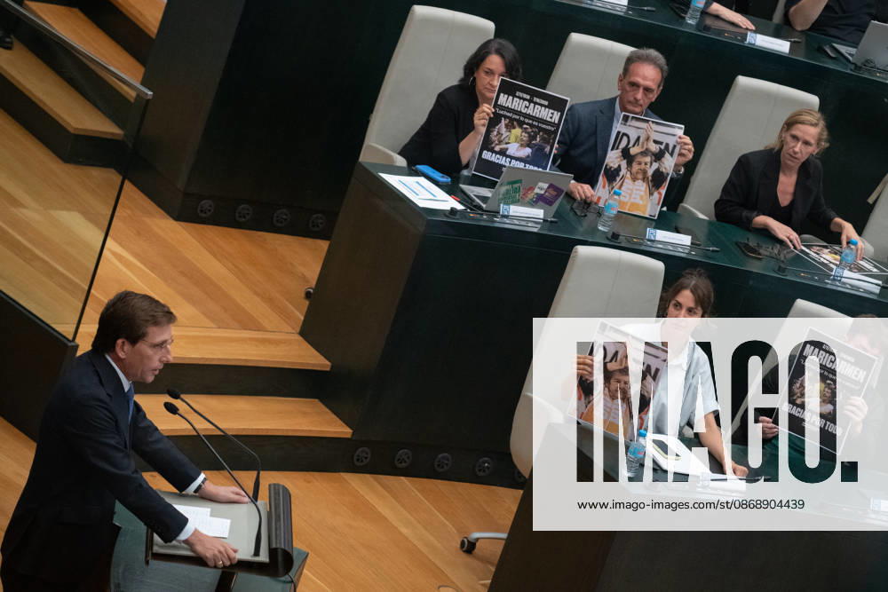 The Madrid City Council holds a special plenary session to approve two plans to increase housing. Más Madrid’s spokesperson on the City Council, Rita Maestre, and Más Madrid council members hold up a poster of Maricarmen during a special plenary session at the Palacio de Cibeles on October 8, 2026, in Madrid, Spain. The Madrid City Council is holding a special plenary session to give the green light to two special plans initially approved by the Governing Board, one of which will allow for the establishment of any type of lodging—including aparthotels, flex living, guesthouses, or lodging facilities on more than 240 industrial-use lots spread across eight districts of the capital, and one that amends municipal regulations to allow for the