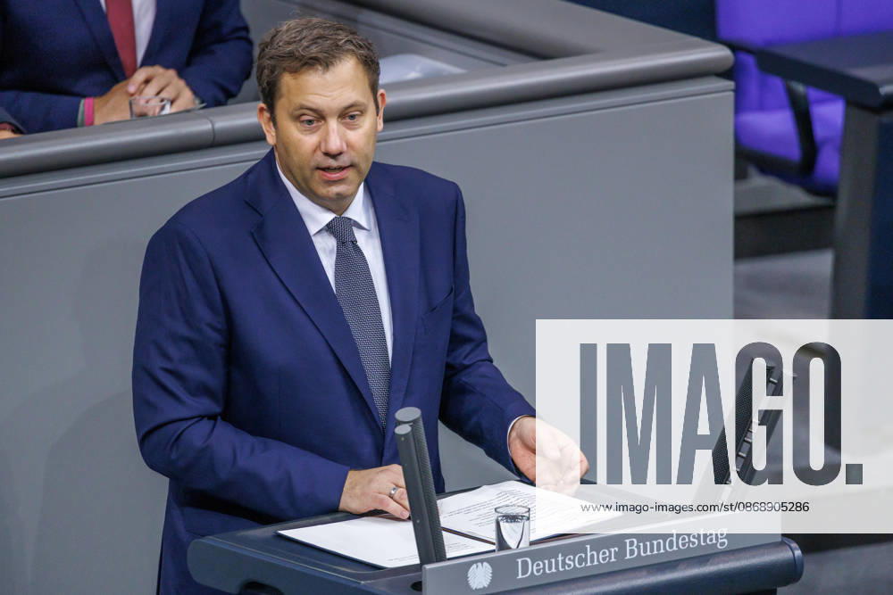 Lars Klingbeil (SPD), Federal Minister of Finance, in the German Bundestag on October 8, 2026, in Berlin, Berlin, Germany, Bundestag