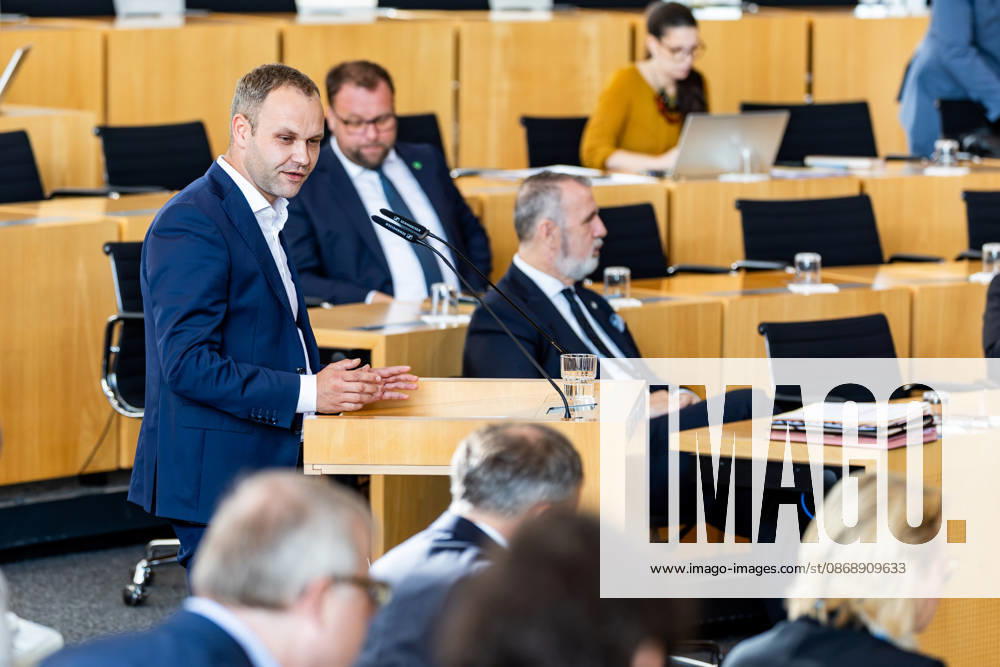 GER, Politics News, 8th Legislative Session, 57th Plenary Session in the Plenary Hall of the Thuringian State Parliament, Daniel Haselhoff, AFD, 99096 Erfurt, Thuringian State Parliament, Thuringia, Germany