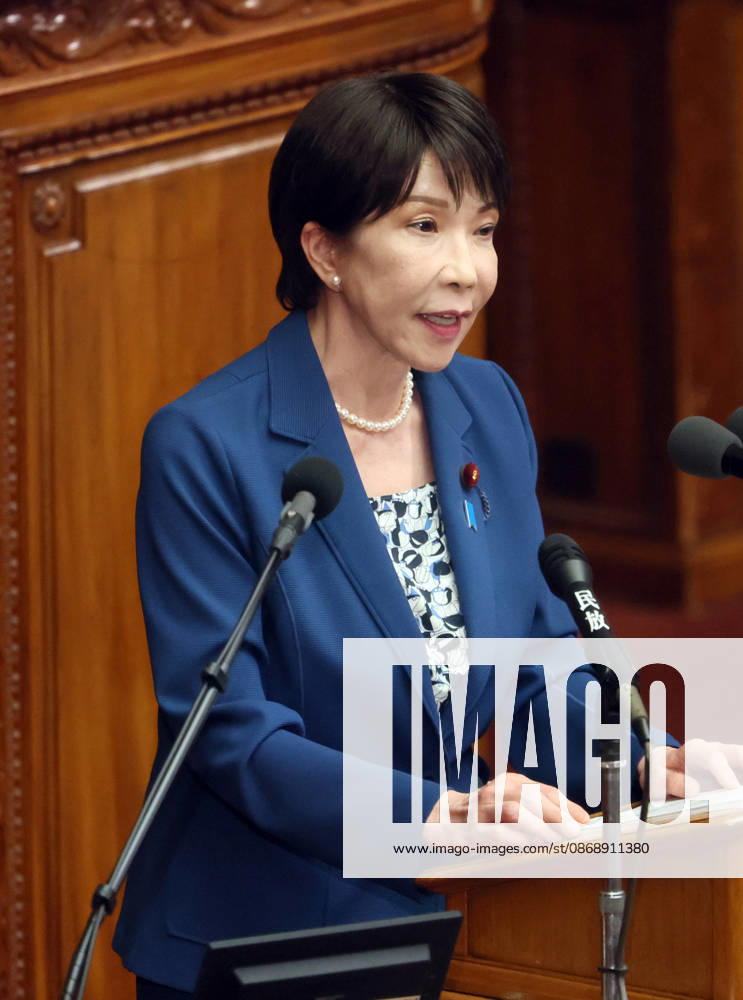 Tokyo, Japan - Japanese Prime Minister Sanae Takaichi answers a question at Lower House s plenary session at the National Diet in Tokyo on Monday, October 8, 2026. (photo by Yoshio Tsunoda AFLO) aflo_354274207