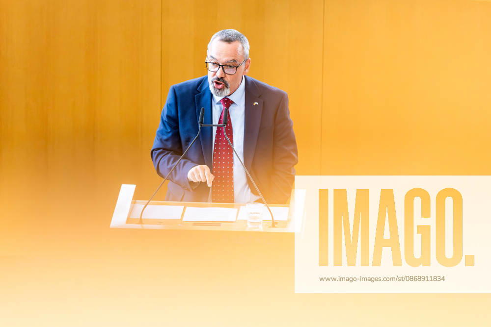 GER, Politics News, 8th Legislative Session, 57th Plenary Session in the Plenary Hall of the Thuringian State Parliament, Sascha Schloesser, AfD, 99096 Erfurt, Thuringian State Parliament, Thuringia, Germany