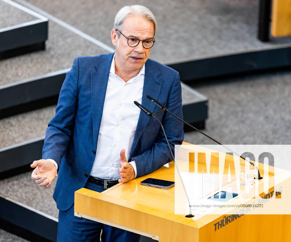 GER, Politics News, 8th Legislative Session, 57th Plenary Session in the Plenary Hall of the Thuringian State Parliament, Georg Maier (SPD), 99096 Erfurt, Thuringian State Parliament, Thuringia, Germany