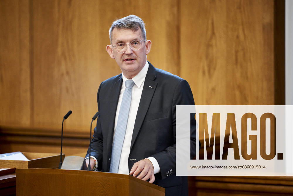 Opening Debate in the Danish Parliament: Troels Lund Poulsen, Chairman of the Liberal Party, during the opening debate of Parliament in the Parliament Hall at Christiansborg on Thursday, October 8, 2026. Photo by Thomas Traasdahl, Ritzau Scanpix, Copenhagen, Denmark