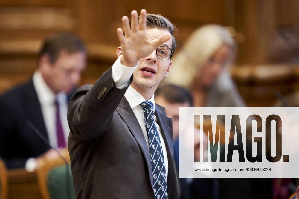 Opening Debate in the Danish Parliament: Alex Vanopslagh, Chairman of the Liberal Alliance, during the opening debate of the Folketing in the Parliament Hall at Christiansborg on Thursday, October 8, 2026. Photo by Thomas Traasdahl, Ritzau Scanpix, Copenhagen, Denmark