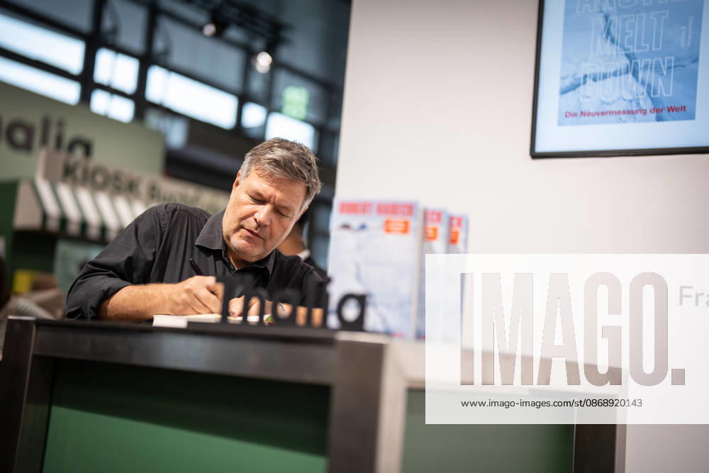 Former Federal Minister of Economics Robert Habeck will present and sign copies of his new book, *Arctic Meltdown: Rethinking the World*, at the book fair, at the Thalia Bookstore booth. Impressions from the 2026 Frankfurt Book Fair, Frankfurt, Hesse, Germany. Fair