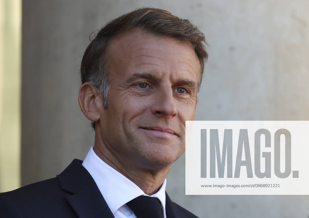 Accueil de Frank-Walter Steinmeier, PrÃ sident de la RÃ publique fÃ dÃ rale d Allemagne et de Elke Budenbender par Emmanuel Macron, PrÃ sident de la RÃ publique et Brigitte Macron ce jeudi 8 octobre au palais de lElysÃ e