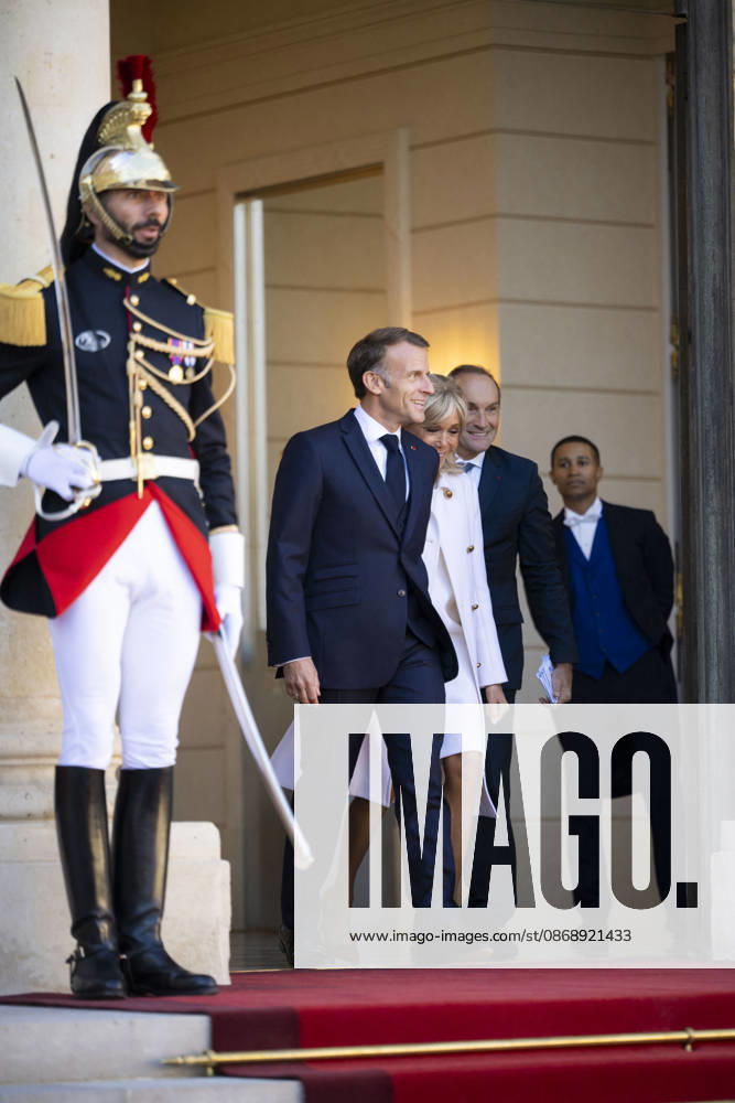 French President Macron Welcomes Germany s President Steinmeier - Paris French President Emmanuel Macron and his wife Brigitte Macron welcomes Germany s President and his wife at the Elysee Palace in Paris on October 8, 2026. Photo by Eliot Blondet ABACAPRESS.COM Paris France France