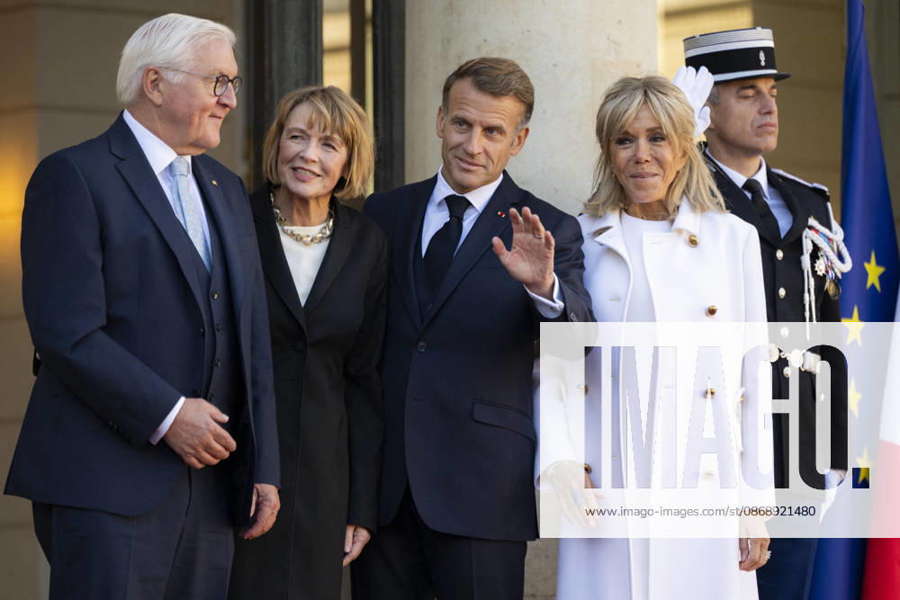 French President Macron Welcomes Germany s President Steinmeier - Paris French President Emmanuel Macron and his wife Brigitte Macron welcomes Germany s President Frank-Walter Steinmeier and his wife Elke Buedenbender at the Elysee Palace in Paris on October 8, 2026. Photo by Eliot Blondet ABACAPRESS.COM Paris France France