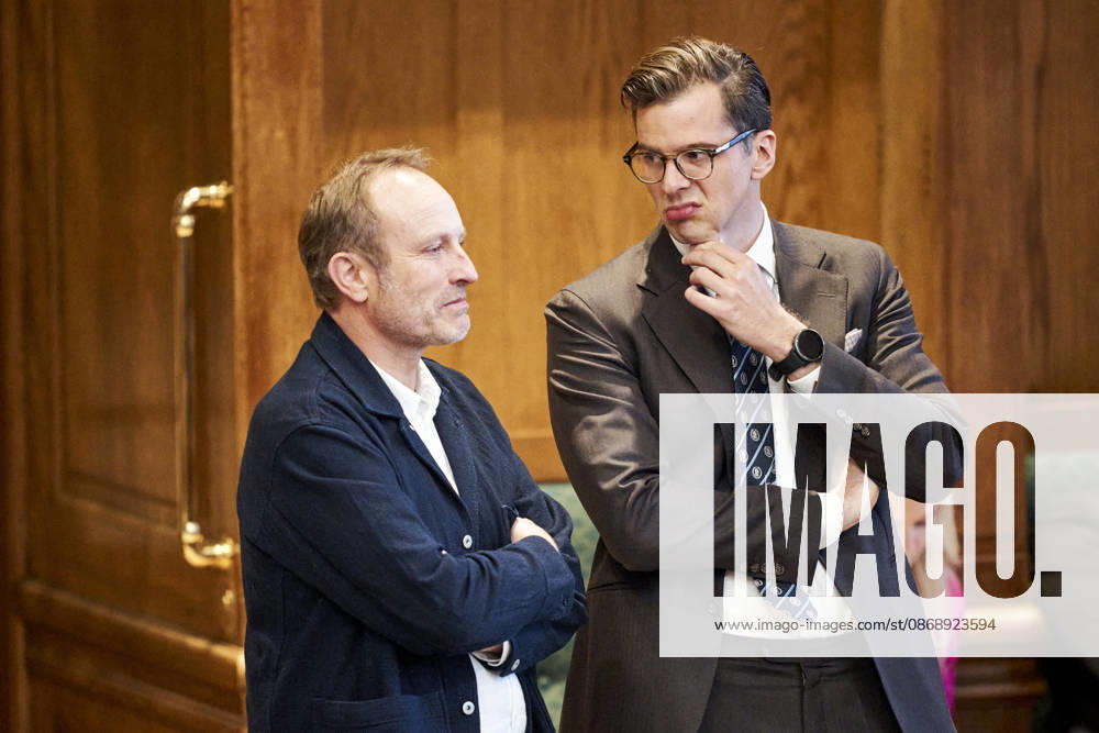 Opening Debate in the Danish Parliament: Martin Lidegaard, Minister of Business and Competitiveness (Social Liberal Party, L), and Alex Vanopslagh, Chairman of the Liberal Alliance, during the opening debate of Parliament in the Folketing Hall at Christiansborg on Thursday, October 8, 2026, Copenhagen, Denmark