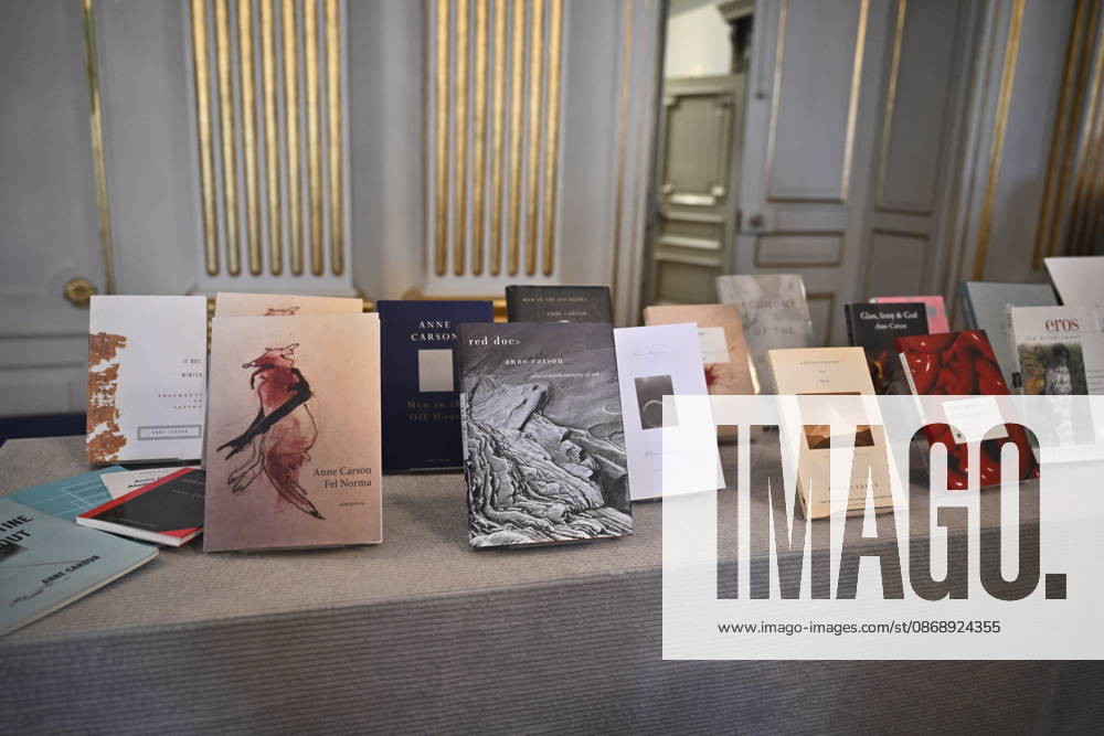Ingrid Carlberg, Permanent Secretary of the Swedish Academy, announces that Canadian author Anne Carson has been awarded the 2026 Nobel Prize in Literature at Börshuset in Stockholm, Sweden, on October 8, 2026. STOCKHOLM, SWEDEN