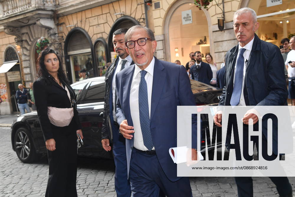 IPA89428006 - Rome, Teatro Sistina: Celebration marking the 150th anniversary of *Corriere della Sera*. Pictured: Ignazio La Russa
