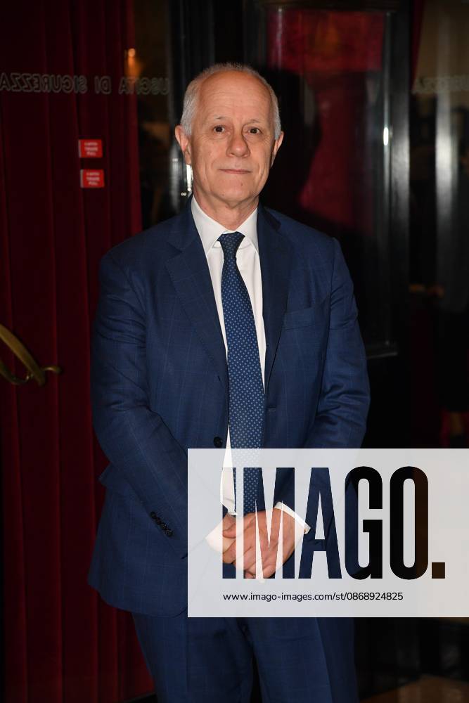 IPA89427401 - Rome, Teatro Sistina: Celebration marking the 150th anniversary of *Corriere della Sera*. Pictured: Luciano Fontana