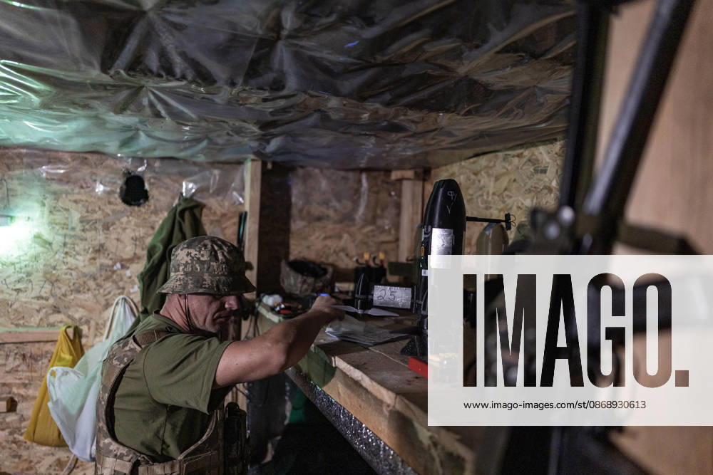 Ukrainian drone units are on duty at the front lines in Donetsk Region DONETSK REGION, UKRAINE - OCTOBER 8: A Ukrainian soldier operates a drone to attack enemy drones from a shelter in the Donetsk region, Ukraine, 8 October 2026 Diego Herrera Carcedo Anadolu Donetsk Ukraine. Editorial use only. Please get in touch for any other usage.