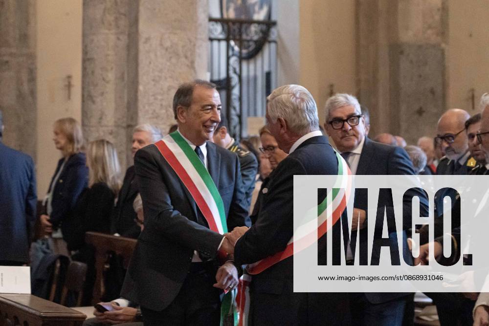 IPA89429904 - Milan, October 8, 26, Basilica of SantAmbrogio, Eucharistic celebration marking the 25th anniversary of the Linate plane crash Pictured: Milan Mayor Giuseppe Sala