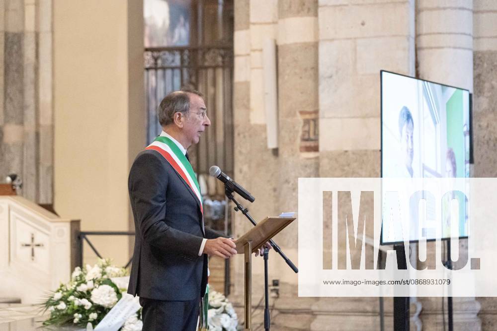 IPA89429960 - Milan, October 8, 26, Basilica of SantAmbrogio, Eucharistic celebration marking the 25th anniversary of the Linate plane crash Pictured: Milan Mayor Giuseppe Sala