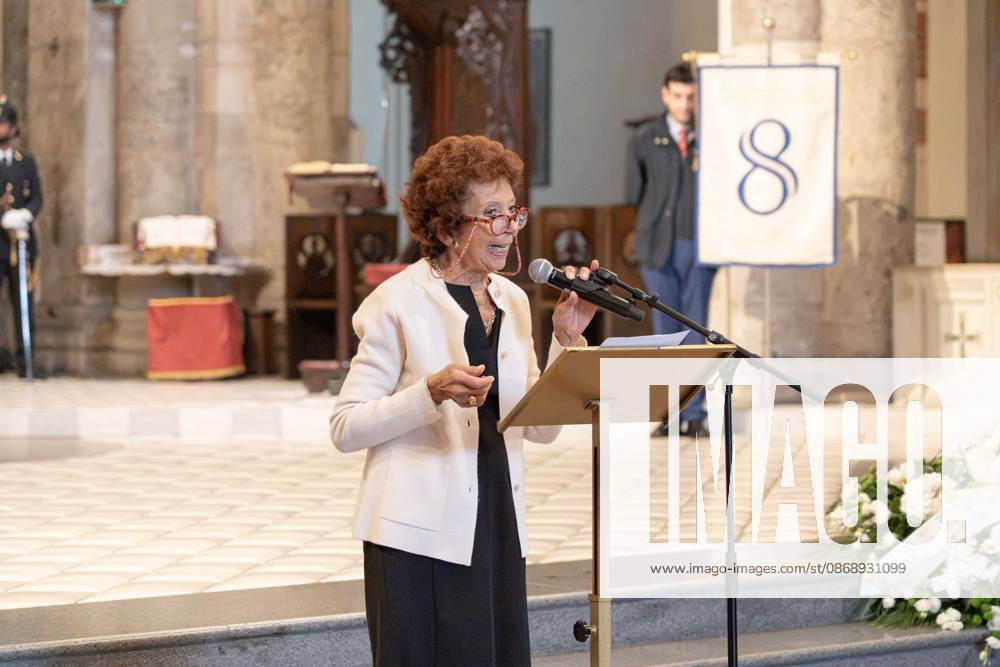 IPA89429979 - Milan, October 8, 2026, Basilica of SantAmbrogio, Eucharistic celebration marking the 25th anniversary of the Linate plane crash Pictured: Adele Pesapane Scarani, president of the October 8, 2001 Committee