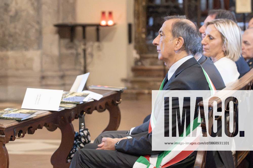 IPA89429981 - Milan, October 8, 26, Basilica of SantAmbrogio, Eucharistic celebration marking the 25th anniversary of the Linate plane crash Pictured: Milan Mayor Giuseppe Sala