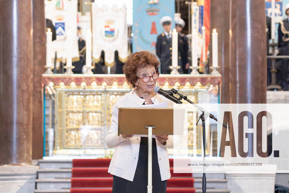IPA89429984 - Milan, October 8, 2026, Basilica of SantAmbrogio, Eucharistic celebration marking the 25th anniversary of the Linate plane crash Pictured: Adele Pesapane Scarani, president of the October 8, 2001 Committee