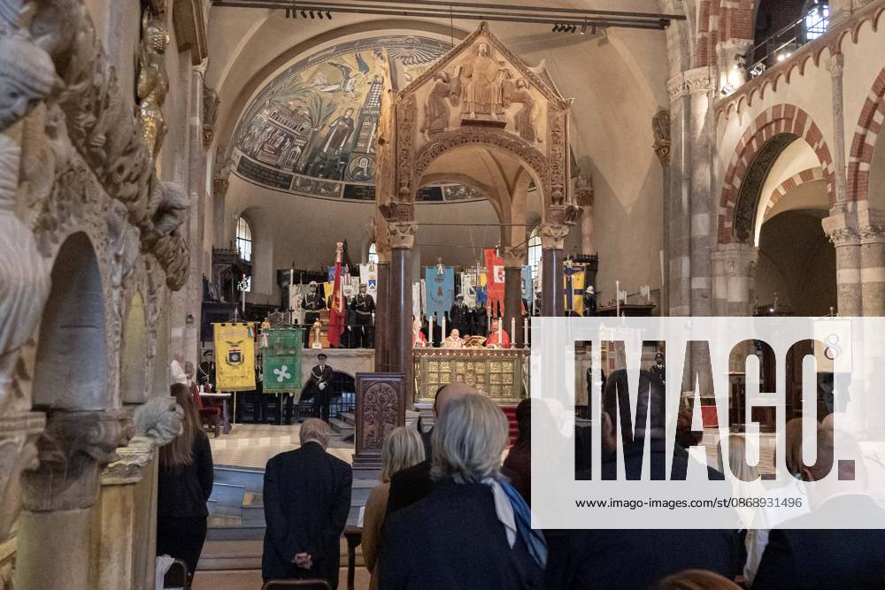 IPA89429949 - Milan, October 8, 26, Basilica of St. Ambrose, Eucharistic celebration marking the 25th anniversary of the Linate plane crash