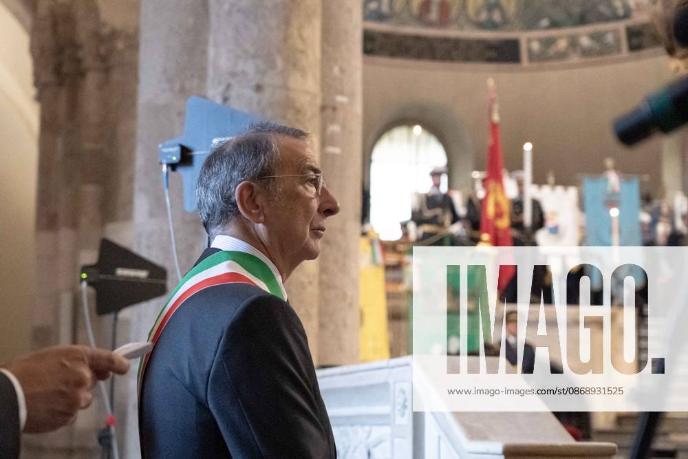 IPA89429939 - Milan, October 8, 26, Basilica of SantAmbrogio, Eucharistic celebration marking the 25th anniversary of the Linate plane crash Pictured: Milan Mayor Giuseppe Sala