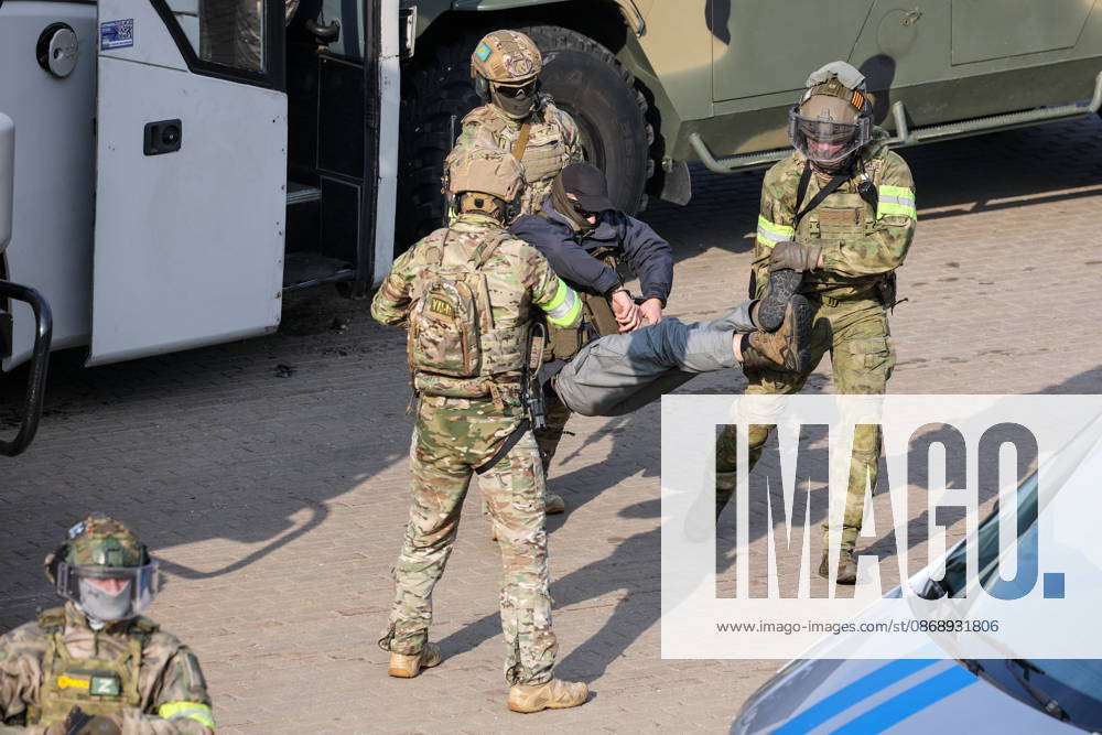 BELARUS, MINSK - OCTOBER 8, 2026: The final phase of the Eurasia-Antiterror 2026 counter-terrorism exercise by relevant agencies of the CIS and SCO member states. The drill is held as part of the 2026 CIS and SCO Counter-Terrorism Forum Minsk Belarus - ZUMAt113 20261008_zaa_t113_313