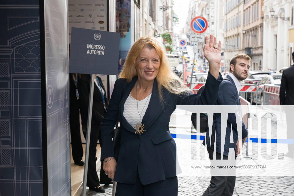 IPA89429567 - Michela Vittoria Brambilla arriving at the Teatro Sistina for the celebrations marking the 150th anniversary of the *Corriere della Sera*, in Rome, Italy, on October 8, 2026. Flavio Brancaleone Fotogramma