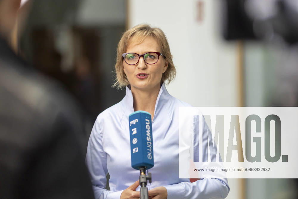 Franziska Brantner, co-chair of Alliance 90 The Greens, photographed during the press conference to present the flagship proposal Our Plan for Germany, Berlin, October 8, 2026, Berlin, Germany