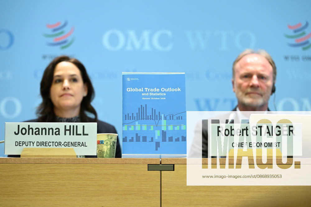 (261008) -- GENEVA, Oct. 8, 2026 -- A copy of the World Trade Organization (WTO) s latest Global Trade Outlook and Statistics report is pictured during a press conference at the WTO headquarters in Geneva, Switzerland, Oct. 8, 2026. WTO said on Thursday that global merchandise trade is expected to grow by 3.9 percent in 2026, up from its March forecast of 1.9 percent, driven by supply chain adaptation and strong investment in artificial intelligence (AI). ) SWITZERLAND-GENEVA-WTO-2026 GLOBAL TRADE GROWTH FORECAST-INCREASE LianxYi