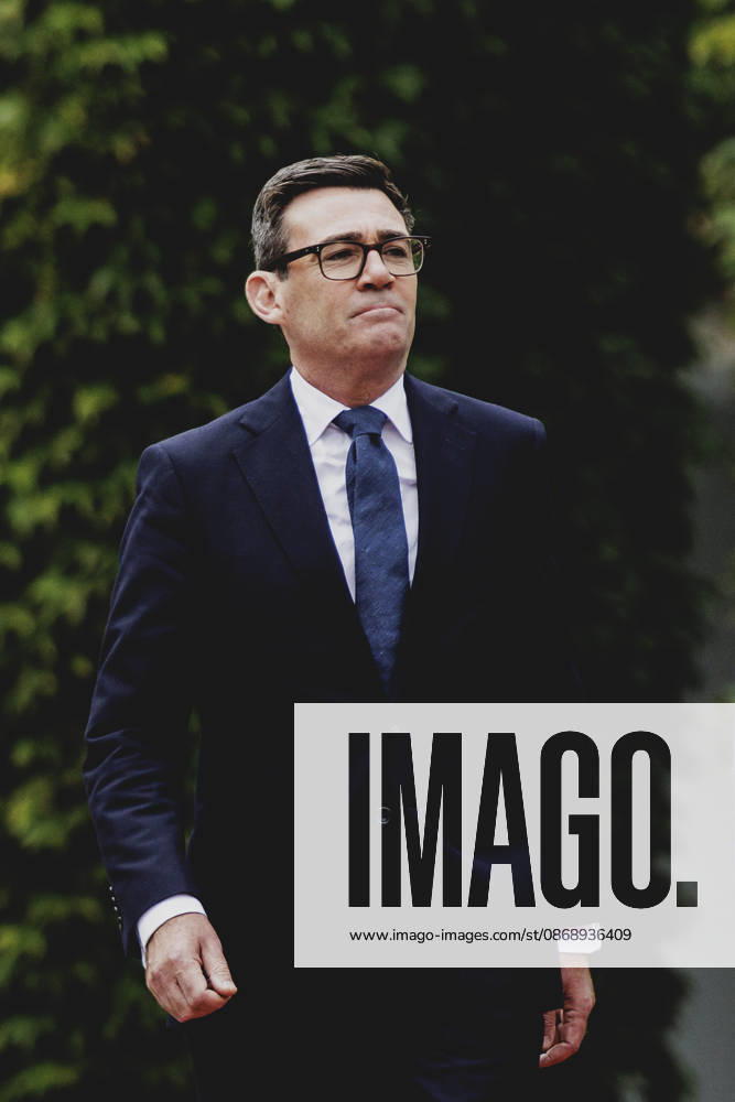 Andrew Burnham, Prime Minister of the United Kingdom, photographed during a reception with military honors at the Federal Chancellery in Berlin, October 8, 2026, Berlin, Germany