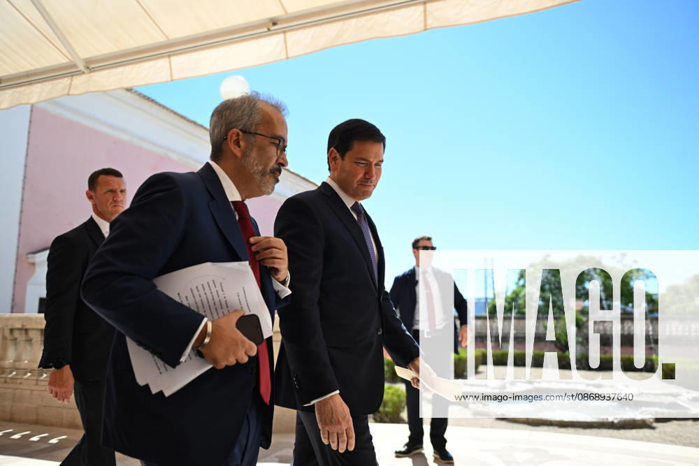 US Secretary of State Marco Rubio visits Portugal LISBON, PORTUGAL - OCTOBER 8: US Secretary of State Marco Rubio (R) and Portuguese Foreign Minister Paulo Rangel (L) hold a joint press conference at the Necessidades Palace, home to Portugal s Foreign Ministry, in Lisbon, Portugal, on October 8, 2026. Zed Jameson Anadolu Lisbon Portugal. Editorial use only. Please get in touch for any other usage.